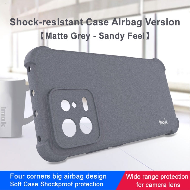 For Xiaomi 13 5G imak Shockproof Airbag TPU Phone Case(Matte Grey) - 13 Cases by imak | Online Shopping UK | buy2fix