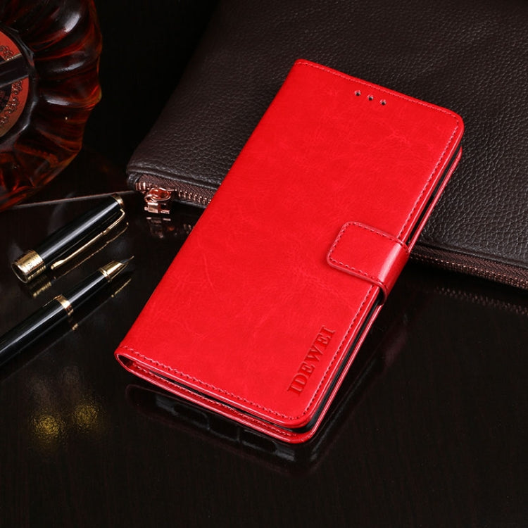 For Blackview A60 idewei Crazy Horse Texture Horizontal Flip Leather Case with Holder & Card Slots & Wallet(Red) - More Brand by idewei | Online Shopping UK | buy2fix