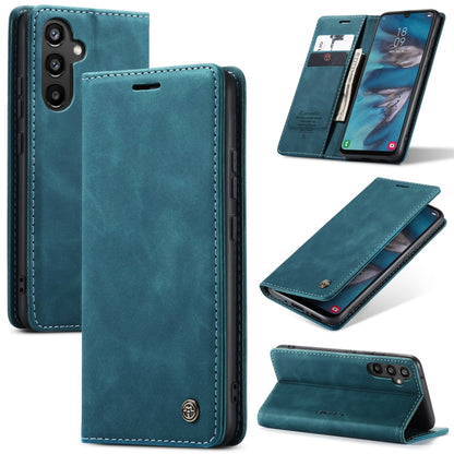 For Samsung Galaxy A34 5G CaseMe 013 Multifunctional Horizontal Flip Leather Phone Case(Blue) - Galaxy Phone Cases by CaseMe | Online Shopping UK | buy2fix