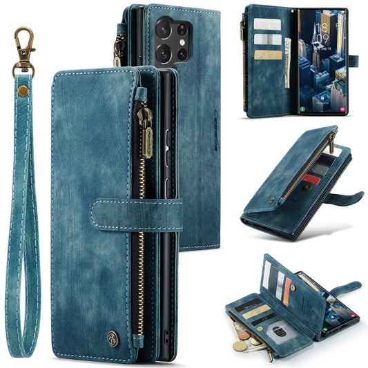 For Samsung Galaxy S23 Ultra 5G CaseMe C30 Multifunctional Leather Phone Case(Blue) - Galaxy S23 Ultra 5G Cases by CaseMe | Online Shopping UK | buy2fix