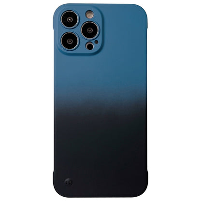 For iPhone 11 Pro Max Frameless Skin Feel Gradient Phone Case(Blue + Black) - iPhone 11 Pro Max Cases by buy2fix | Online Shopping UK | buy2fix