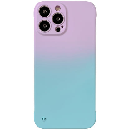 For iPhone XS / X Frameless Skin Feel Gradient Phone Case(Light Purple + Light Blue) - More iPhone Cases by buy2fix | Online Shopping UK | buy2fix