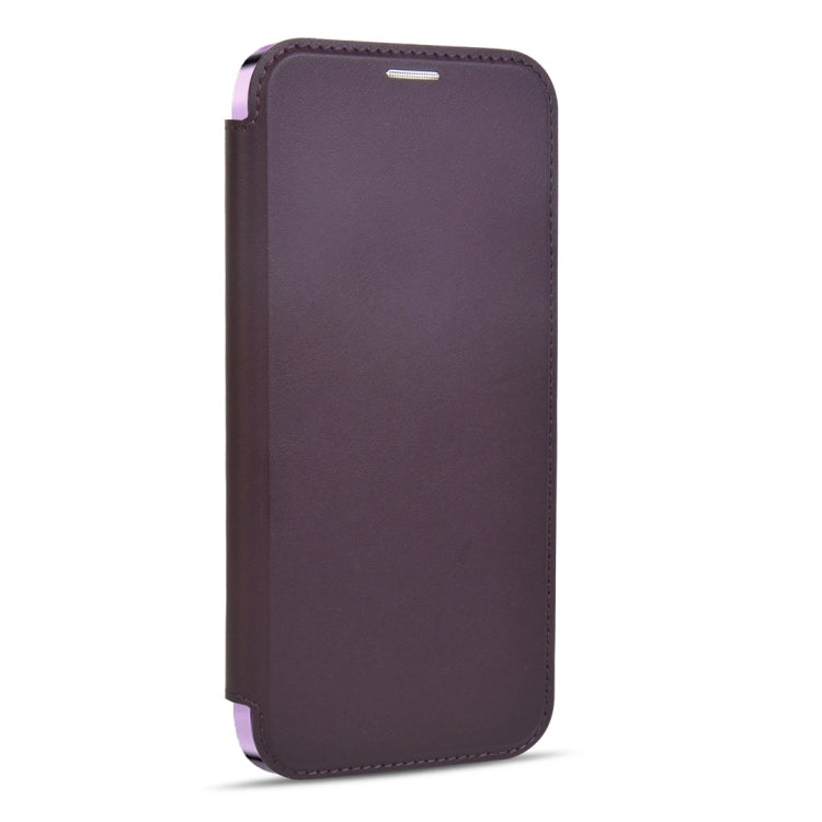 For iPhone 13 Pro MagSafe Magnetic RFID Anti-theft Leather Phone Case(Dark Purple) - iPhone 13 Pro Cases by buy2fix | Online Shopping UK | buy2fix