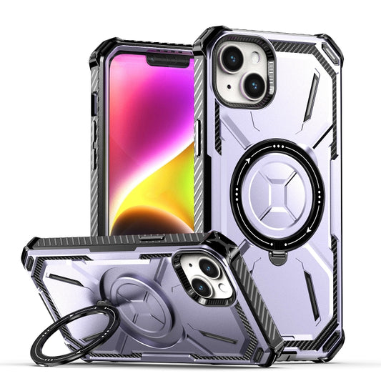 For iPhone 14 / 13 Armor Series Holder Phone Case(Light Purple) - iPhone 14 Cases by buy2fix | Online Shopping UK | buy2fix