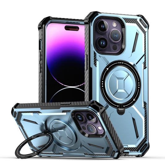 For iPhone 11 Pro Max Armor Series Holder Phone Case(Blue) - iPhone 11 Pro Max Cases by buy2fix | Online Shopping UK | buy2fix