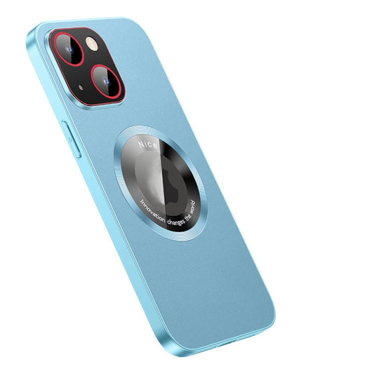 For iPhone 14 Pro Max R-JUST RH05 Magnetic Leather Metal Phone Case(Blue) - iPhone 14 Pro Max Cases by R-JUST | Online Shopping UK | buy2fix