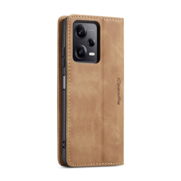 For Xiaomi Redmi Note 12 Pro+ 5G CaseMe 013 Multifunctional Horizontal Flip Leather Phone Case(Brown) - Xiaomi Cases by CaseMe | Online Shopping UK | buy2fix