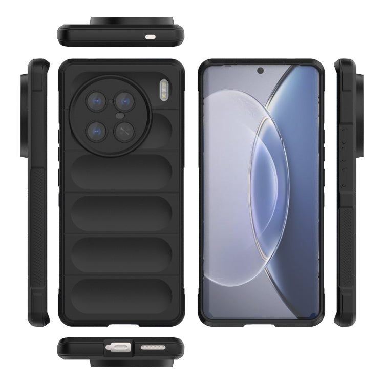 For vivo X90 Pro 5G Magic Shield TPU + Flannel Phone Case(Dark Green) - vivo Cases by buy2fix | Online Shopping UK | buy2fix