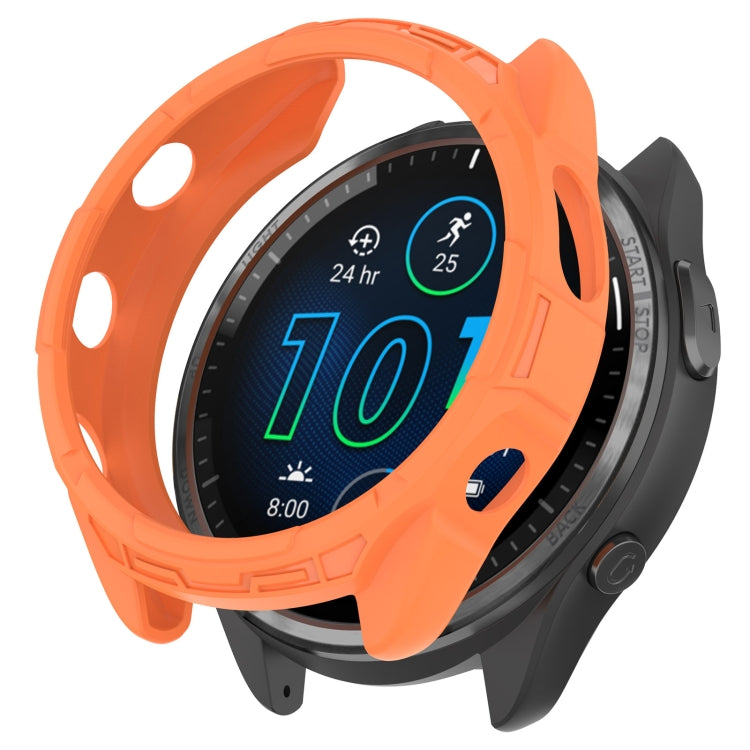 For Garmin Forerunner 965 Armor Hollow Watch Protective Case(Orange) - Watch Cases by buy2fix | Online Shopping UK | buy2fix