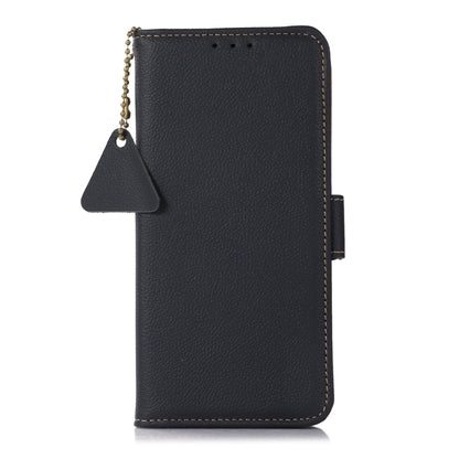 For Xiaomi Redmi K70 Side-Magnetic TJ Genuine Leather RFID Phone Case(Blue) - K70 Cases by buy2fix | Online Shopping UK | buy2fix