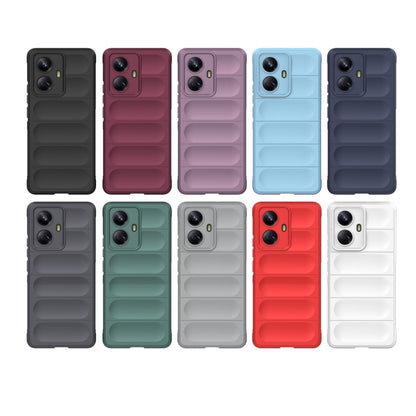 For Realme 10 Pro+ 5G Magic Shield TPU + Flannel Phone Case(Dark Blue) - Realme Cases by buy2fix | Online Shopping UK | buy2fix