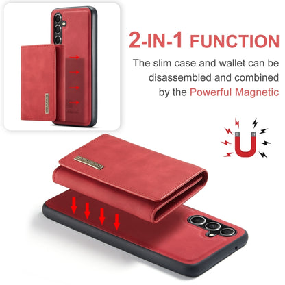 For Samsung Galaxy A35 5G DG.MING M1 Series 3-Fold Multi Card Wallet + Magnetic Phone Case(Red) - Galaxy Phone Cases by DG.MING | Online Shopping UK | buy2fix