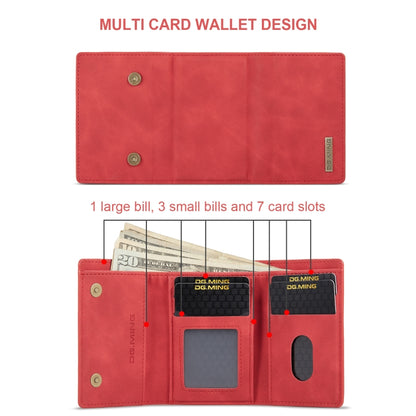 For Samsung Galaxy A55 5G DG.MING M1 Series 3-Fold Multi Card Wallet + Magnetic Phone Case(Red) - Galaxy Phone Cases by DG.MING | Online Shopping UK | buy2fix