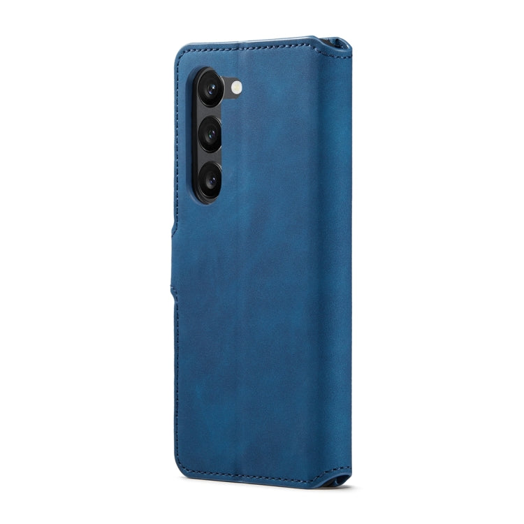 For Samsung Galaxy S23+ 5G DG.MING Retro Oil Edge Flip Leather Phone Case(Blue) - Galaxy S23+ 5G Cases by DG.MING | Online Shopping UK | buy2fix