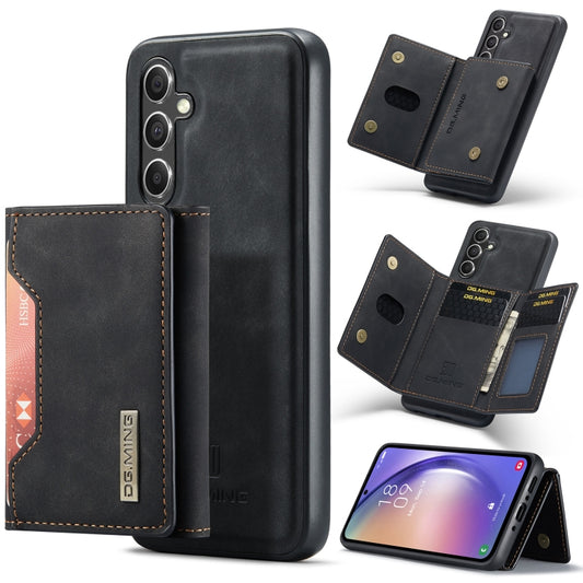 For Samsung Galaxy A54 5G DG.MING M2 Series 3-Fold Multi Card Bag + Magnetic Phone Case(Black) - Galaxy Phone Cases by DG.MING | Online Shopping UK | buy2fix