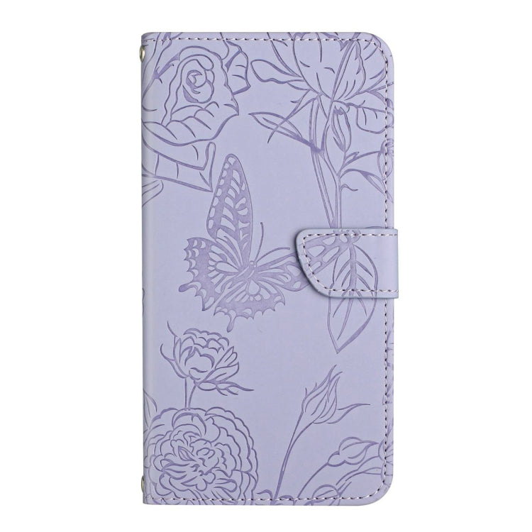 For Xiaomi Redmi 13C 5G Skin Feel Butterfly Embossed Flip Leather Phone Case(Purple) - 13C Cases by buy2fix | Online Shopping UK | buy2fix