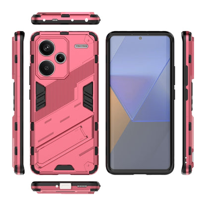 For Xiaomi Redmi Note 13 Pro Punk Armor 2 in 1 PC + TPU Phone Case(Light Red) - Note 13 Pro Cases by buy2fix | Online Shopping UK | buy2fix
