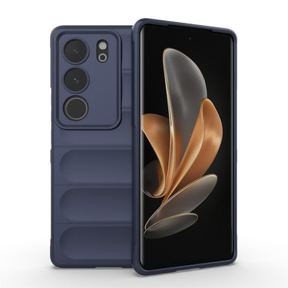 For vivo S17 Pro Magic Shield TPU + Flannel Phone Case(Dark Blue) - vivo Cases by buy2fix | Online Shopping UK | buy2fix