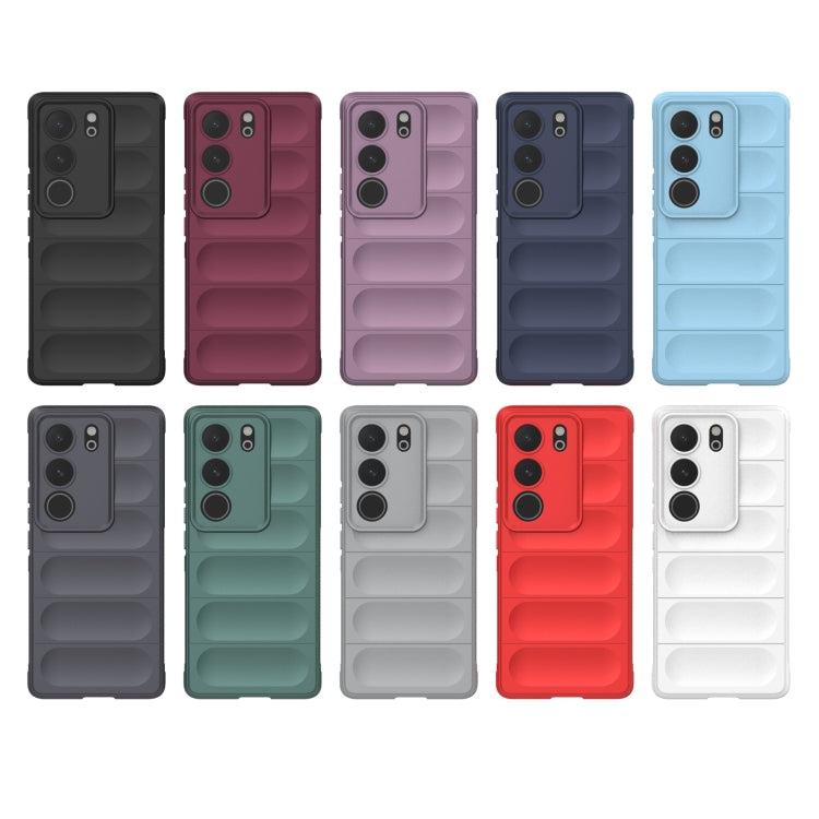 For vivo S17 Pro Magic Shield TPU + Flannel Phone Case(Dark Blue) - vivo Cases by buy2fix | Online Shopping UK | buy2fix