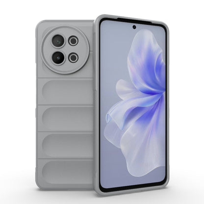 For vivo S18E 5G Magic Shield TPU + Flannel Phone Case(Grey) - vivo Cases by buy2fix | Online Shopping UK | buy2fix