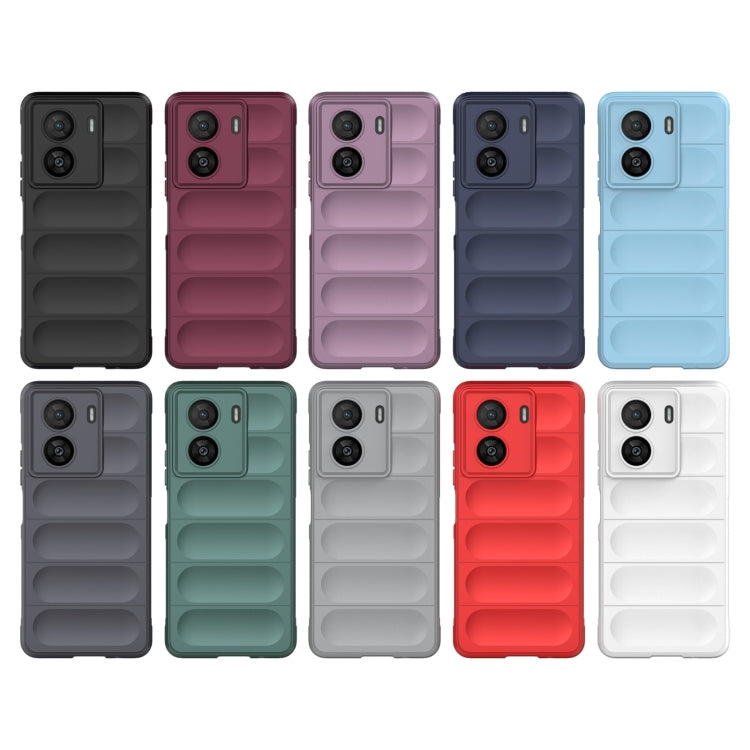 For vivo iQOO Z7x Magic Shield TPU + Flannel Phone Case(Grey) - vivo Cases by buy2fix | Online Shopping UK | buy2fix