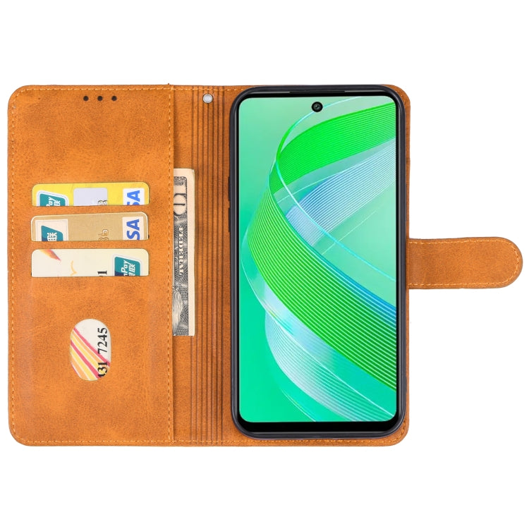 For Infinix Smart 8 Pro Leather Phone Case(Brown) - Infinix Cases by buy2fix | Online Shopping UK | buy2fix