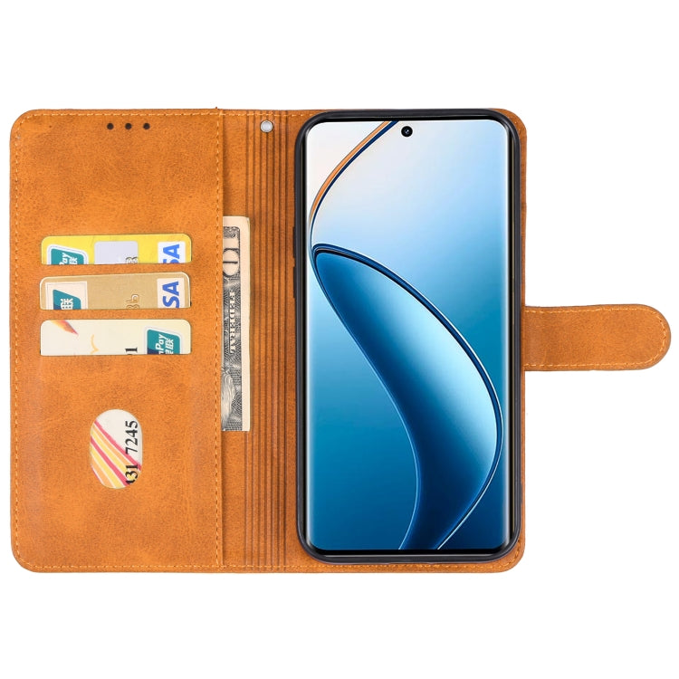 For Realme 12 Pro/12 Pro+ Leather Phone Case(Brown) - Realme Cases by buy2fix | Online Shopping UK | buy2fix