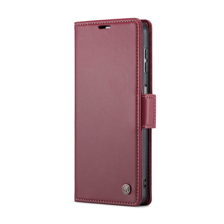 For Samsung Galaxy A15 4G/5G CaseMe 023 Butterfly Buckle Litchi Texture RFID Anti-theft Leather Phone Case(Wine Red) - Galaxy Phone Cases by CaseMe | Online Shopping UK | buy2fix