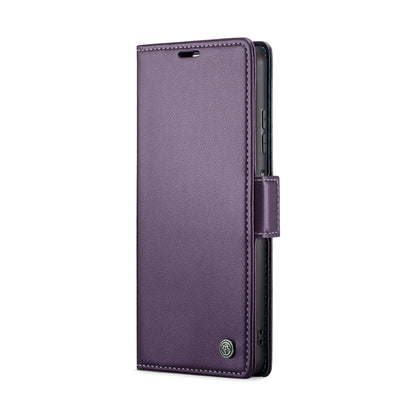 For Xiaomi Redmi Note 13 5G CaseMe 023 Butterfly Buckle Litchi Texture RFID Anti-theft Leather Phone Case(Pearly Purple) - Xiaomi Cases by CaseMe | Online Shopping UK | buy2fix