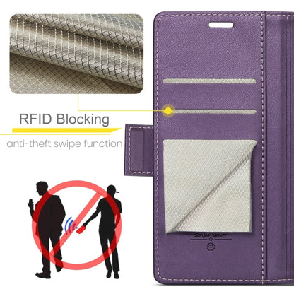 For Xiaomi Redmi Note 13 5G CaseMe 023 Butterfly Buckle Litchi Texture RFID Anti-theft Leather Phone Case(Pearly Purple) - Xiaomi Cases by CaseMe | Online Shopping UK | buy2fix