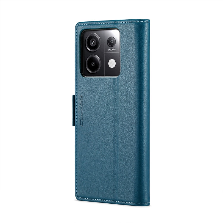 For Xiaomi Poco X6 5G CaseMe 023 Butterfly Buckle Litchi Texture RFID Anti-theft Leather Phone Case(Blue) - Xiaomi Cases by CaseMe | Online Shopping UK | buy2fix