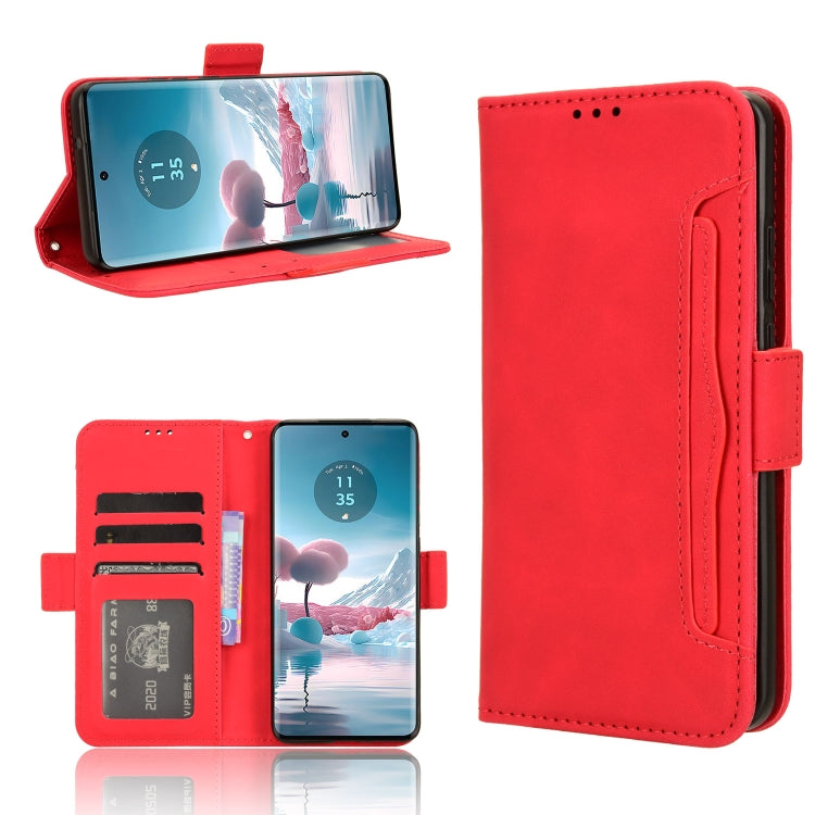 For Motorola Edge 40 Neo 5G Skin Feel Calf Texture Card Slots Leather Phone Case(Red) - Motorola Cases by buy2fix | Online Shopping UK | buy2fix