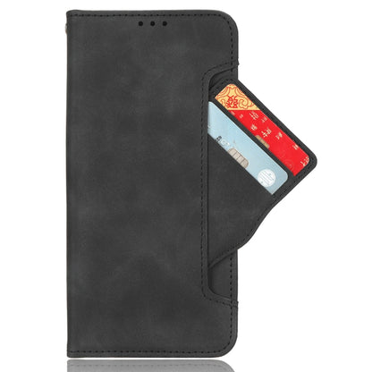 For Motorola Moto G34 5G Skin Feel Calf Texture Card Slots Leather Phone Case(Black) - Motorola Cases by buy2fix | Online Shopping UK | buy2fix