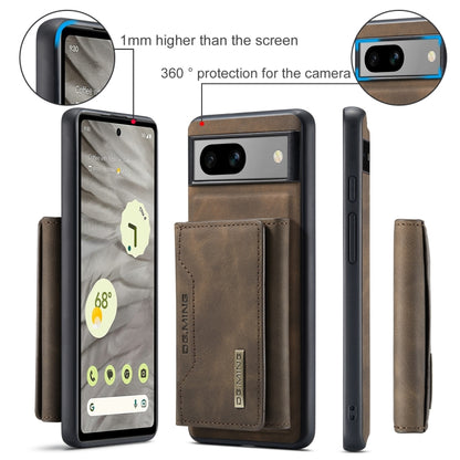 For Google Pixel 7A DG.MING M2 Series 3-Fold Multi Card Bag + Magnetic Phone Case(Coffee) - Google Cases by DG.MING | Online Shopping UK | buy2fix