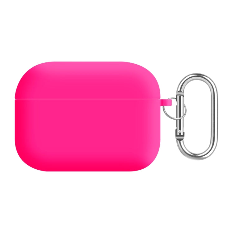 For AirPods Pro PC Lining Silicone Bluetooth Earphone Protective Case(Fluorescent Rose) - For AirPods Pro by buy2fix | Online Shopping UK | buy2fix