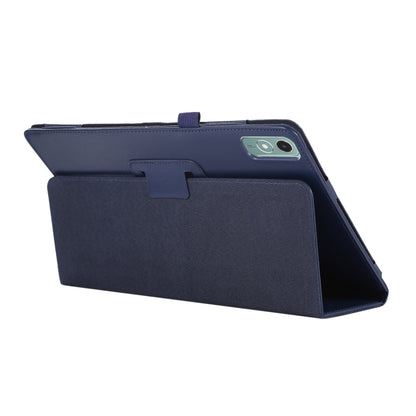 For Lenovo Xiaoxin Pad 11 2024 / M11 Litchi Texture Leather Tablet Case(Dark Blue) - Lenovo by buy2fix | Online Shopping UK | buy2fix