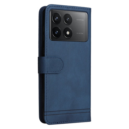 For Xiaomi Redmi K70 / K70 Pro Skin Feel Life Tree Metal Button Leather Phone Case(Blue) - K70 Pro Cases by buy2fix | Online Shopping UK | buy2fix