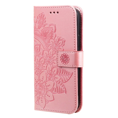 For Xiaomi 14 Pro 7-petal Flowers Embossing Leather Phone Case(Rose Gold) - 14 Pro Cases by buy2fix | Online Shopping UK | buy2fix