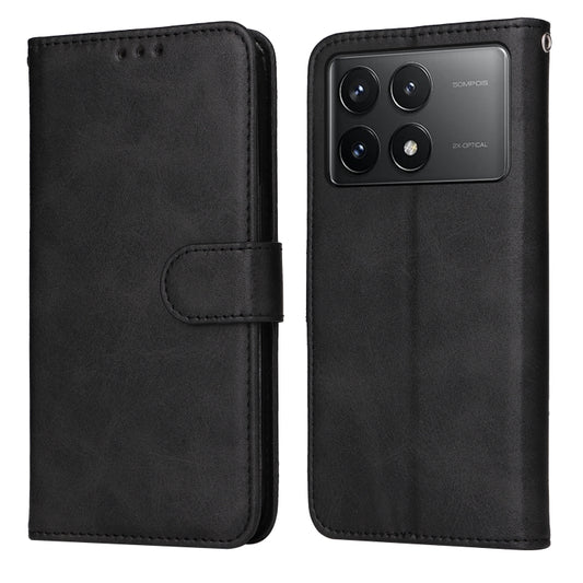 For Xiaomi Redmi K70 / K70 Pro Classic Calf Texture Flip Leather Phone Case(Black) - K70 Pro Cases by buy2fix | Online Shopping UK | buy2fix