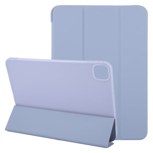 For iPad Air 13 2024 GEBEI 3-folding Holder Shockproof Flip Leather Tablet Case(Light Purple) - iPad Air 13 2024 Cases by GEBEI | Online Shopping UK | buy2fix