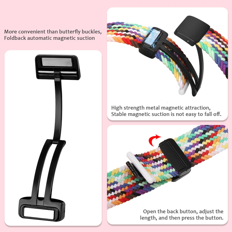 Magnetic Fold Clasp Woven Watch Band For Apple Watch 9 41mm(Starlight Color) - Watch Bands by buy2fix | Online Shopping UK | buy2fix