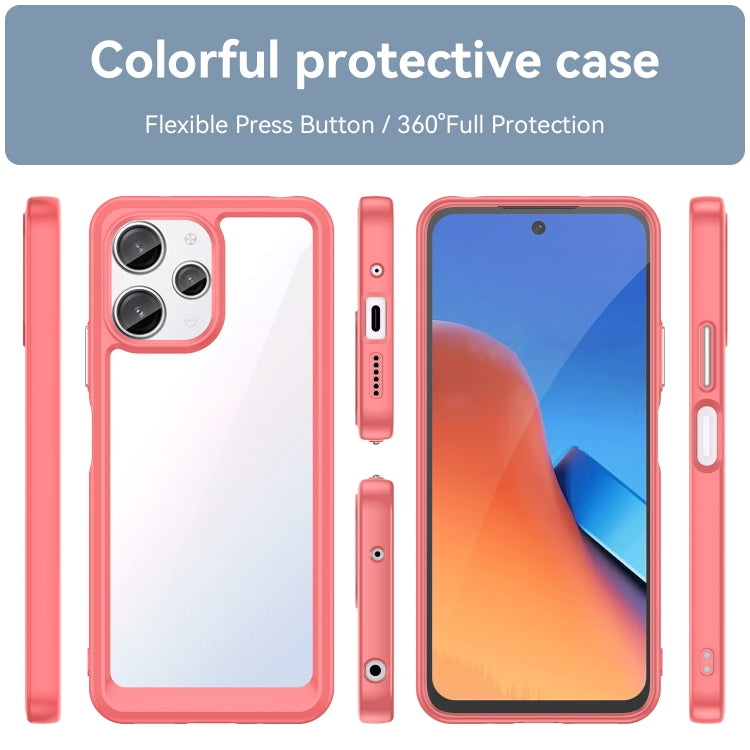 For Xiaomi Poco M6 Pro 5G Colorful Series Acrylic Hybrid TPU Phone Case(Red) - Xiaomi Cases by buy2fix | Online Shopping UK | buy2fix