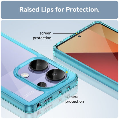 For Redmi Note 13 Pro 4G Global Colorful Series Acrylic Hybrid TPU Phone Case(Transparent Blue) - Note 13 Pro Cases by buy2fix | Online Shopping UK | buy2fix