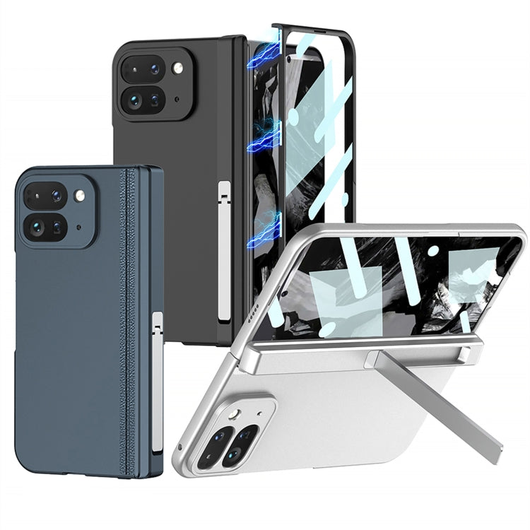 For Google Pixel 9 Pro Fold GKK Integrated Fold Hinge Full Coverage Phone Case with Holder(Blue) - Google Cases by GKK | Online Shopping UK | buy2fix