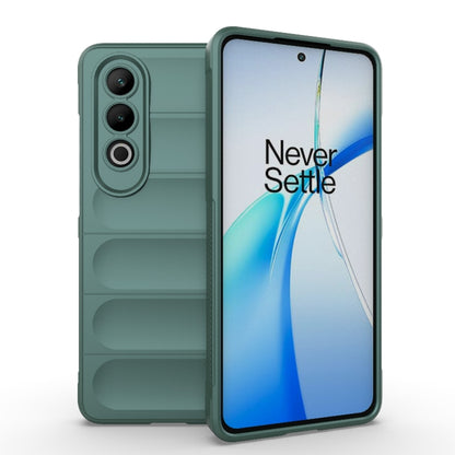For OnePlus Nord CE4 5G Global Magic Shield TPU + Flannel Phone Case(Dark Green) - OnePlus Cases by buy2fix | Online Shopping UK | buy2fix