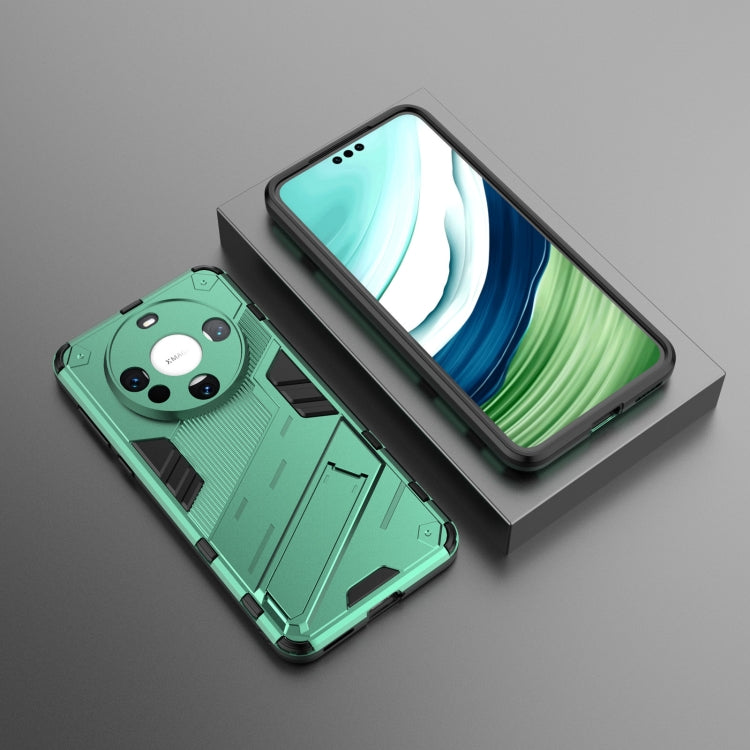 For Huawei Mate 60 Punk Armor 2 in 1 PC + TPU Phone Case with Holder(Green) - Huawei Cases by buy2fix | Online Shopping UK | buy2fix