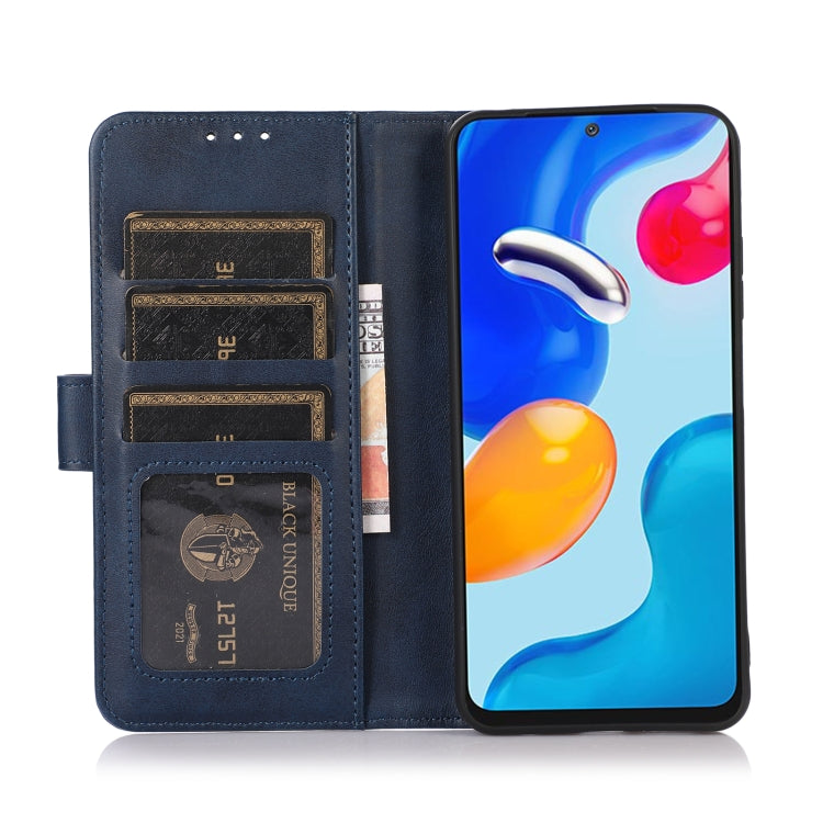 For iPhone 16 Pro Cow Texture Leather Phone Case(Blue) - iPhone 16 Pro Cases by buy2fix | Online Shopping UK | buy2fix