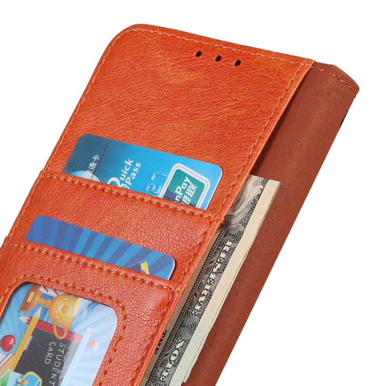 For iPhone 16 Pro Max Nappa Texture Leather Case(Orange) - iPhone 16 Pro Max Cases by buy2fix | Online Shopping UK | buy2fix