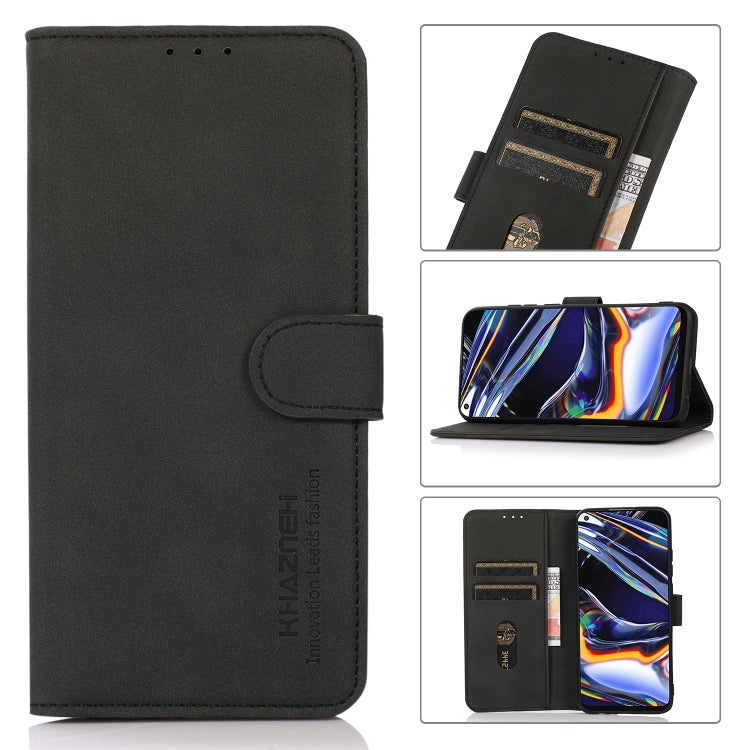 For iPhone 16 Pro KHAZNEH Matte Texture Leather Phone Case(Black) - iPhone 16 Pro Cases by buy2fix | Online Shopping UK | buy2fix