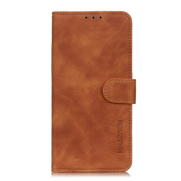 For iPhone 16 Pro Max KHAZNEH Retro Texture Leather Phone Case(Brown) - iPhone 16 Pro Max Cases by buy2fix | Online Shopping UK | buy2fix